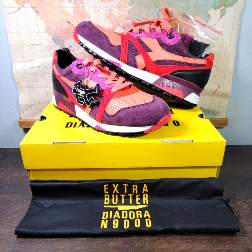 BRAND NEW Diadora N9000 x Extra Butter Giallo "Made in Italy" Men's Size 10.5